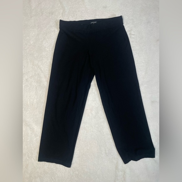 Eileen Fisher Black Wide Leg Pants Viscose Ankle - Picture 1 of 10